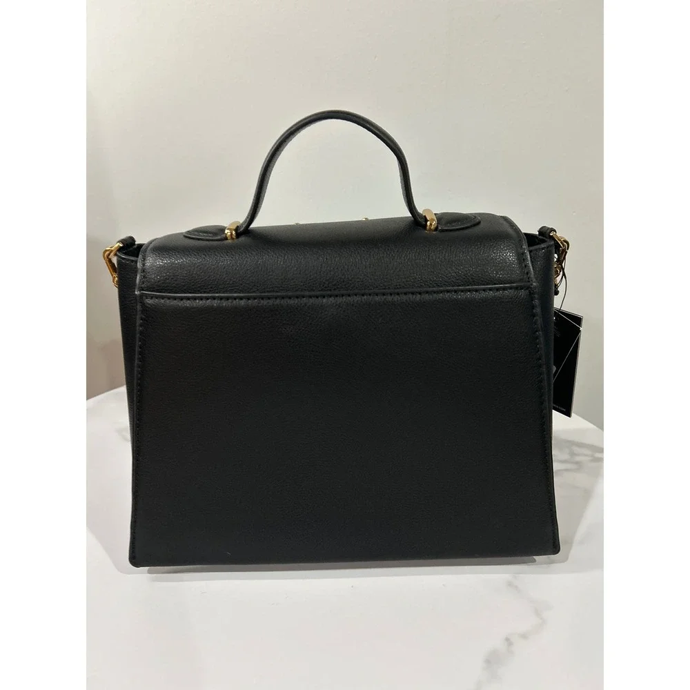 KARL LAGERFELD Paris Black Leather Studded Crossbody Flap Bag‎ - Picture 5 of 12